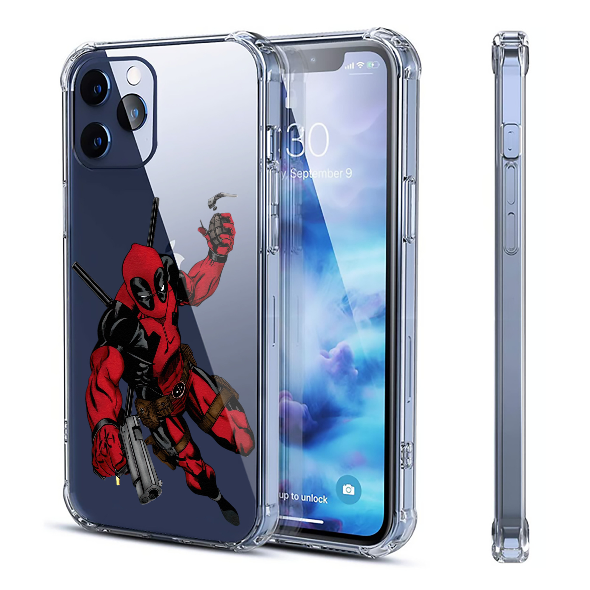 （画像用） Deadpool デッドプール 【iPhone 12シリーズ対応】透明スマホケース（クリアソフトケース）